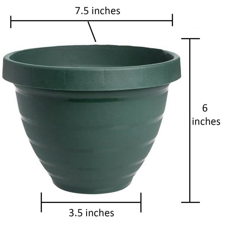 HC Companies (10 Pack) 7.5 Inch Self Watering Planter Indoor Outdoor Planters Plastic Urn Flower Pot HC Companies (10 Pack) 7.5 Inch Self Watering Planter Indoor Outdoor Planters Plastic Urn Flower Pot