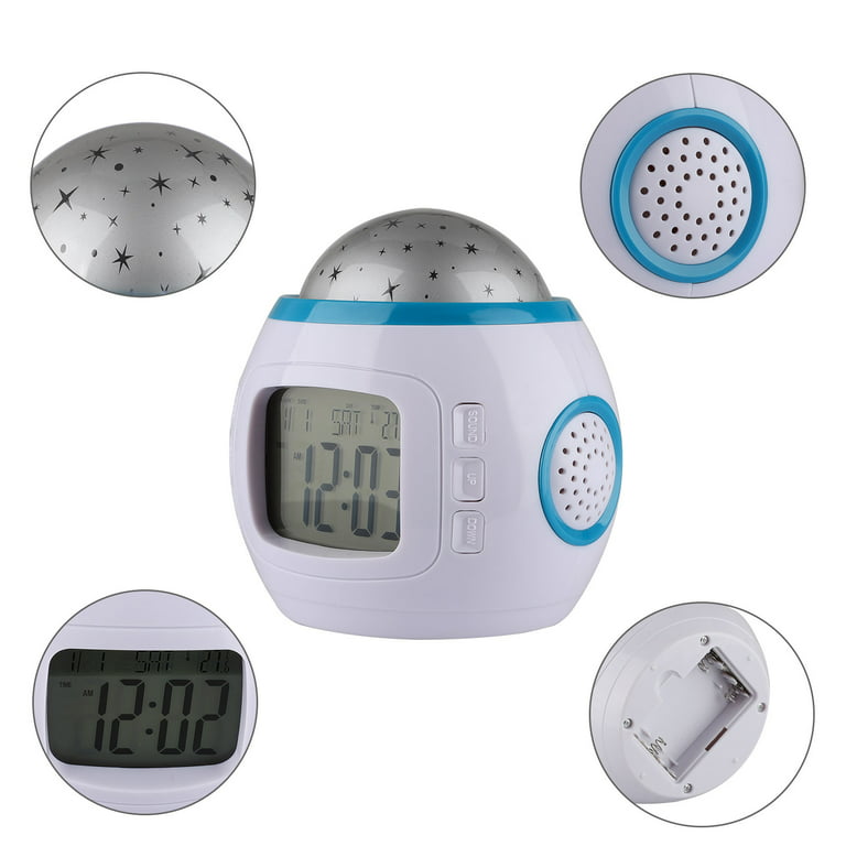 Dropship Kids Music Star Sky LED Projection Lamp Digital Alarm Clock  Thermometer Calendar Lights to Sell Online at a Lower Price