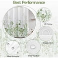 thumbnail image 3 of Green and Grey Shower Curtain, Watercolor Floral Bathroom Curtain Teal and White Shower Curtains 72×72 inches, 3 of 6