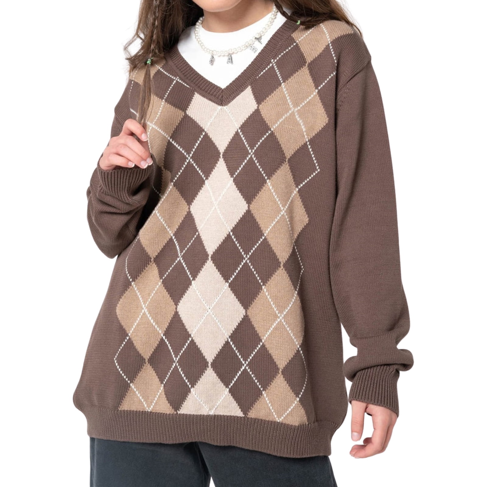 Sweater argyle deals