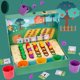 thumbnail image 4 of Learning Resources Farmer'S Market Juego De Clasificación De Colores Comida Frutas Y Verduras Juguete Juego De Mesa De Madera Para Niños Eigraketly FN006089-00, 4 of 6