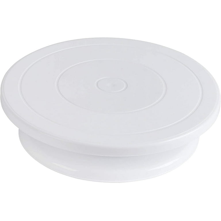 Rotating Cake Turntable White Cake Stand Spinner for Cake Decorations,  Pastries, Cupcakes