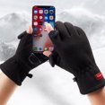 thumbnail image 3 of Guantes de invierno para pantalla táctil, forro polar, calentador de manos, guantes de ciclismo elásticos, 3 of 5