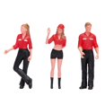thumbnail image 2 of 3 Piezas Figuras de Personas Miniatura Resina Escala 1/64 Accesorio Realista para Escenario de Diorama Adecuado para Decoración de Mesa Modelismo Ferroviario Jardín de Hadas Conjunto de Rojo, 2 of 9