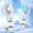 White, variant on LEFTHIGH Home Portable Mist Fan with USB Charging 3 Speed Settings Neck Hanging Cooling Fan for Travel Home Office Bedroom