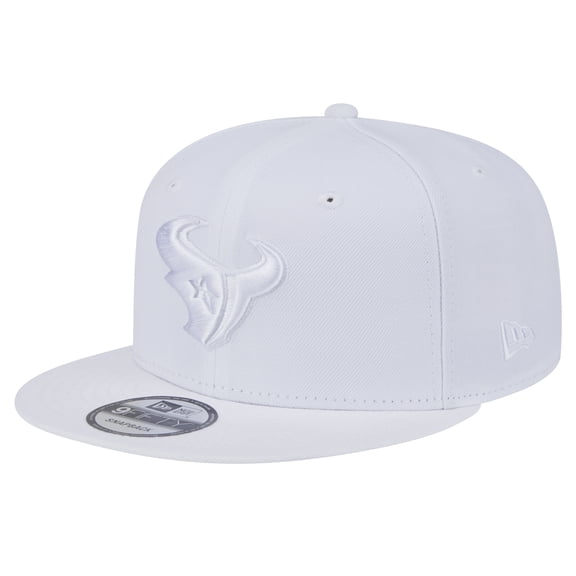 Men's New Era Houston Texans Main White on White 9FIFTY Snapback Hat