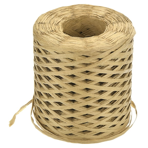 Uxcell Raffia Paper Craft Ribbon, 1/4 Inch 218 Yards Raffia String Packing Paper Twine, Light Brown