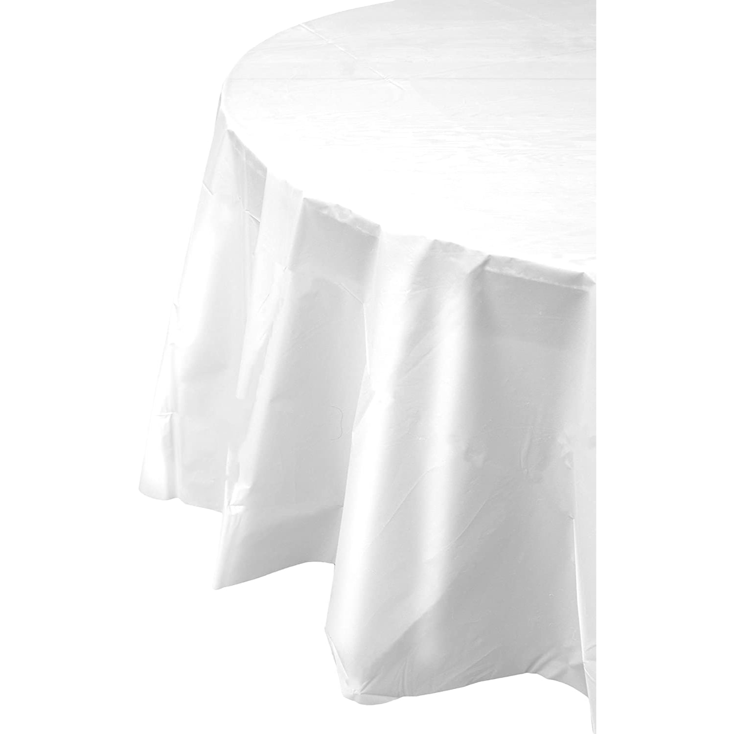 Bulk Premium Plastic Disposable 84 inch Round Tablecloth, White Round Table  Covers - 12 Pack - Walmart.com
