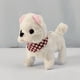 thumbnail image 1 of Electric plush toy puppy can walk, bark, nod and wag its tail 1-3 pet playhouse children's toys (vertical eared teddy bear [white]), 1 of 4