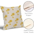 thumbnail image 3 of Tropical Palm Tree Pillow Covers 16x16 Inch Yellow Coconut Trees Coastal Plants Decorative Pillow Cases Summer Beach Vintage Cushion Covers Farmhouse Home Decor for Sofa Couch Outdoor Set of 2, 3 of 6