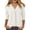 White, variant on Cilsoka Shirts for Women Solid Pleated Shirts 3/4 Sleeve V Neck Casual Loose Blouses Trendy Beach Clothes