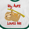 thumbnail image 4 of Inktastic My Aunt Loves Me Sloth Boys or Girls Baby Bib, 4 of 4