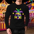 thumbnail image 4 of Camisetas Casuales de los Hombres de Moda Suelta Elástica Fitness Home Carnaval Impreso de Manga Larga con Cuello Redondo con Poliéster Suave, Top Transpirable, 4 of 5