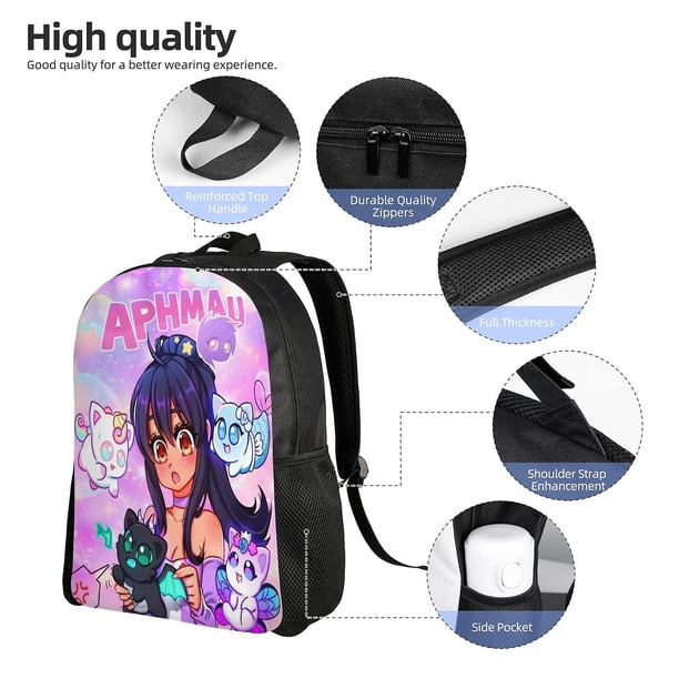 aphmau backpack for kids Korean Fashion Aphmau Cartoon Print
