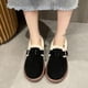 thumbnail image 4 of Zapatos de mujer de piel y cuero, todo en uno, cálidos, con suela gruesa y acolchado de algodón, forrados con vellón, engrosados, sin cordones, estilo retro, Boken, 4 of 6