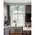 thumbnail image 4 of Green Garden Retro Kitchen Swag Valances for Windows, Modern Art Building Tree Boat Swag Valances Curtains for Living Room, Rod Pocket Window Treatments for Bathroom, Bedroom, Cafe, 56"x36", 4 of 6