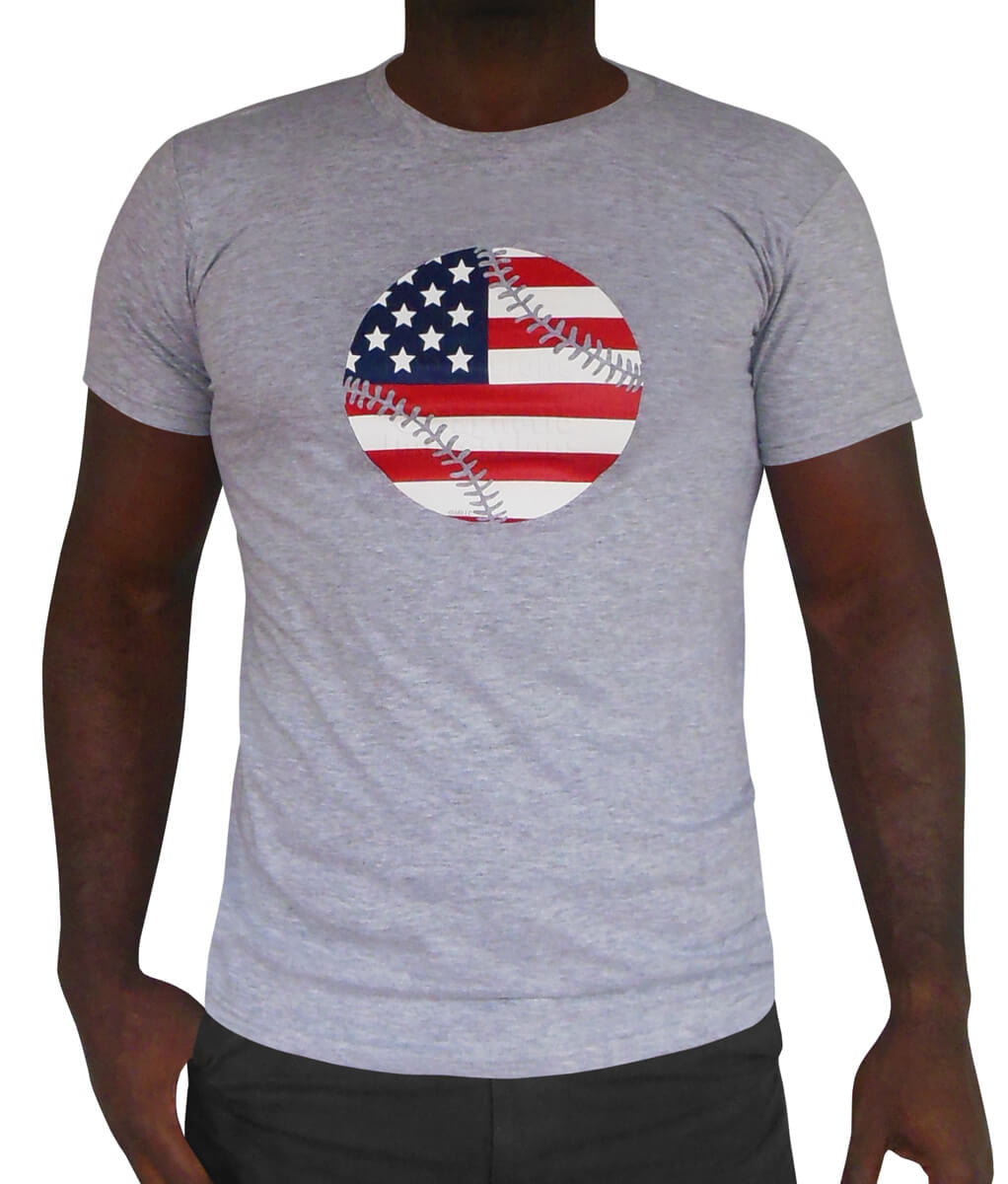 American Pride Men's Premium T-shirt Usa Usa Usa Bold Stripes Wht