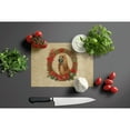 thumbnail image 5 of Afghan Hound Christmas Flowers Glass Cutting Board 12 in x 15 in, 5 of 5