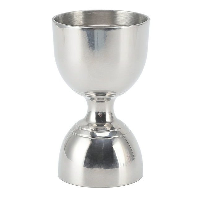 Jigger para cócteles de 30/60 ml, de acero inoxidable, duradero, de alta precisión, de apertura amplia, para licores de cóctel, 30/60 ml, clásico, plateado