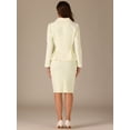 thumbnail image 3 of DARING DIVA Women's Peplum Blazer Pencil Skirt 2 Pcs Suit Set XS White Beige, 3 of 6