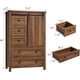 thumbnail image 5 of Qinaqin Estilo Granja 5 Cajón Dresser Para Bedroom 48 En Tall Wood Chest De Con Sliding Barn Door Ajustable Estantería Almacenamiento Organizador Hallway Living Room Cocina- Walnut, 5 of 7