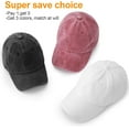 thumbnail image 2 of 3 pack washed plain baseball cap, retro adjustable dad hats gift for men/women,unstructured/cotton, 2 of 6