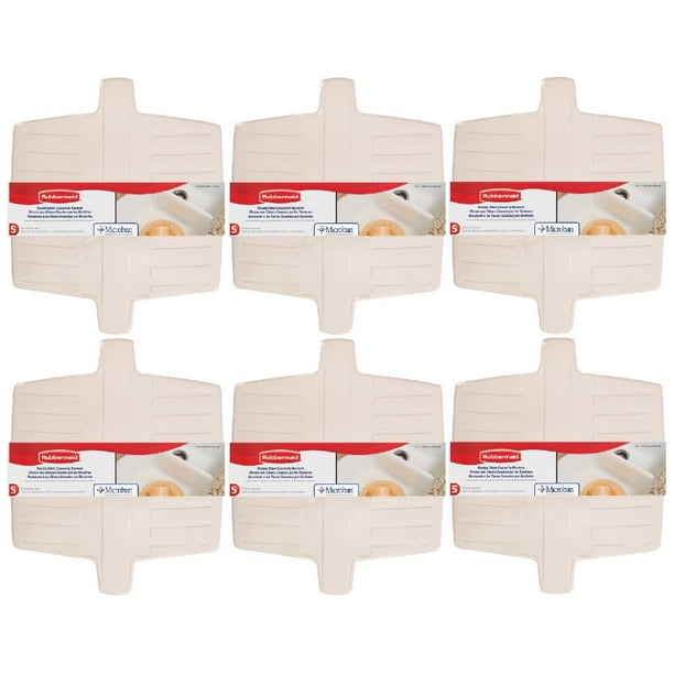Rubbermaid Twin Sink Divider Mat Bisque, 6 Pack