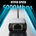 thumbnail image 3 of 2X Adaptateur Ethernet USB 3.2 vers 5Gbps RTL8157 5000Mbps RJ45 Convertisseur Réseau pour Ordinateur Portable Support 5G,2.5G,1G,100Mbps,2 x 5Gbps Adaptateur Ethernet,Gris, 3 of 7
