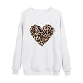thumbnail image 4 of EQWLJWE Women Plus Fleece Long-Sleeved Sweater Casual Fashion Leopard Print Love Hoodies Tops, 4 of 5