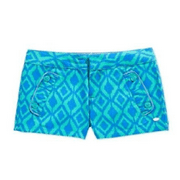 Tommy Hilfiger Girls' Ikat-Print Shorts,Green/Blue Lagoon, Size 16