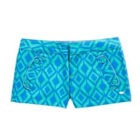 Tommy Hilfiger Girls' Ikat-Print Shorts,Green/Blue Lagoon, Size 16
