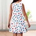 thumbnail image 5 of YOUYEDIAN Independence Day Girls Dress Patriotic Sleeveless Dress 2026 Summer Cute Sun Dress White Stars Striped Midi Dress,White 11-12 Years, 5 of 5