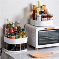 thumbnail image 2 of destyer 360 Degrees Seasoning Organizer 2 Tiers Rotating Spice Rack Turntable Spice Shelf Rotatable Condiments Holder Stand for Seasoning Salt Sugar Pepper, 2 of 9