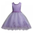 thumbnail image 3 of Little Girl Lace Sleeveless Tulle Dress Toddler Kids Tutu Wedding Party Dresses 2-10T, 3 of 8