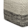 thumbnail image 5 of Simpli Home Macie 18 inch Wide Boho Square Pouf in Grey and White PET Polyester, 5 of 6