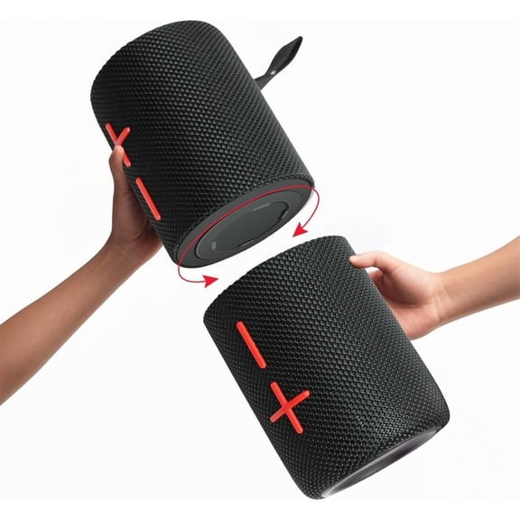 2 in 1 Portable Splittable 40W Dual Bluetooth Speaker, Waterproof Split Wireless Speaker V5.3 with Deep Bass Loud Stereo Sound, 24H Playtime, True Wireless Pairing for Home, Outdoor or Travel