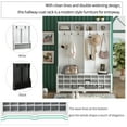 thumbnail image 2 of EUROCO Hall Tree with Bench and Shoe Storage,Hallway Coat Rack with Metal Black Hooks,60" W Entryway Bench  Hall Tree with Ample Storage Space  for Entryway Living Room Hallway, White, 2 of 6
