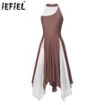 thumbnail image 2 of Falda de ballet para gimnasia para mujer, vestido de danza lírica, falda de rock, ropa de danza latina moderna y contemporánea, disfraz de actuación, 2 of 5