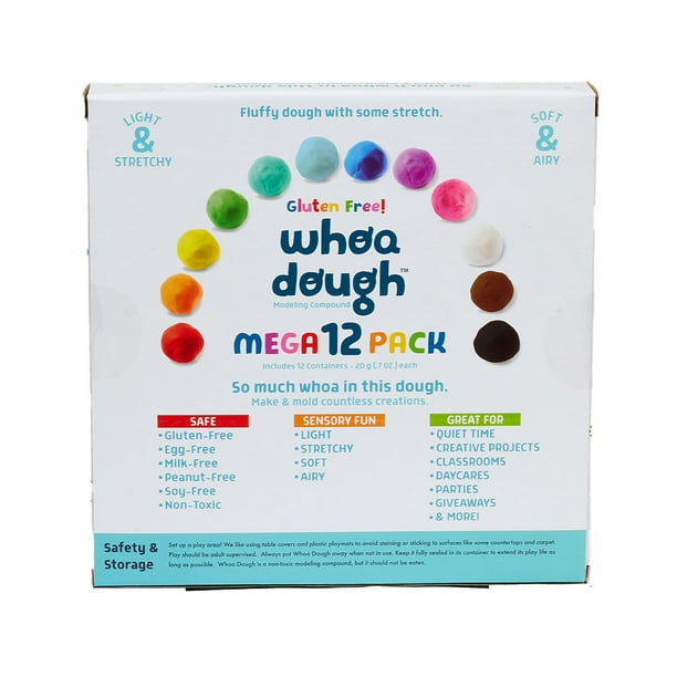Chuckle & Roar Whoa Dough Character Creator - 16 Pasta Modellabile Colori Per Bambini +3 Anni, Senza Glutine - 3