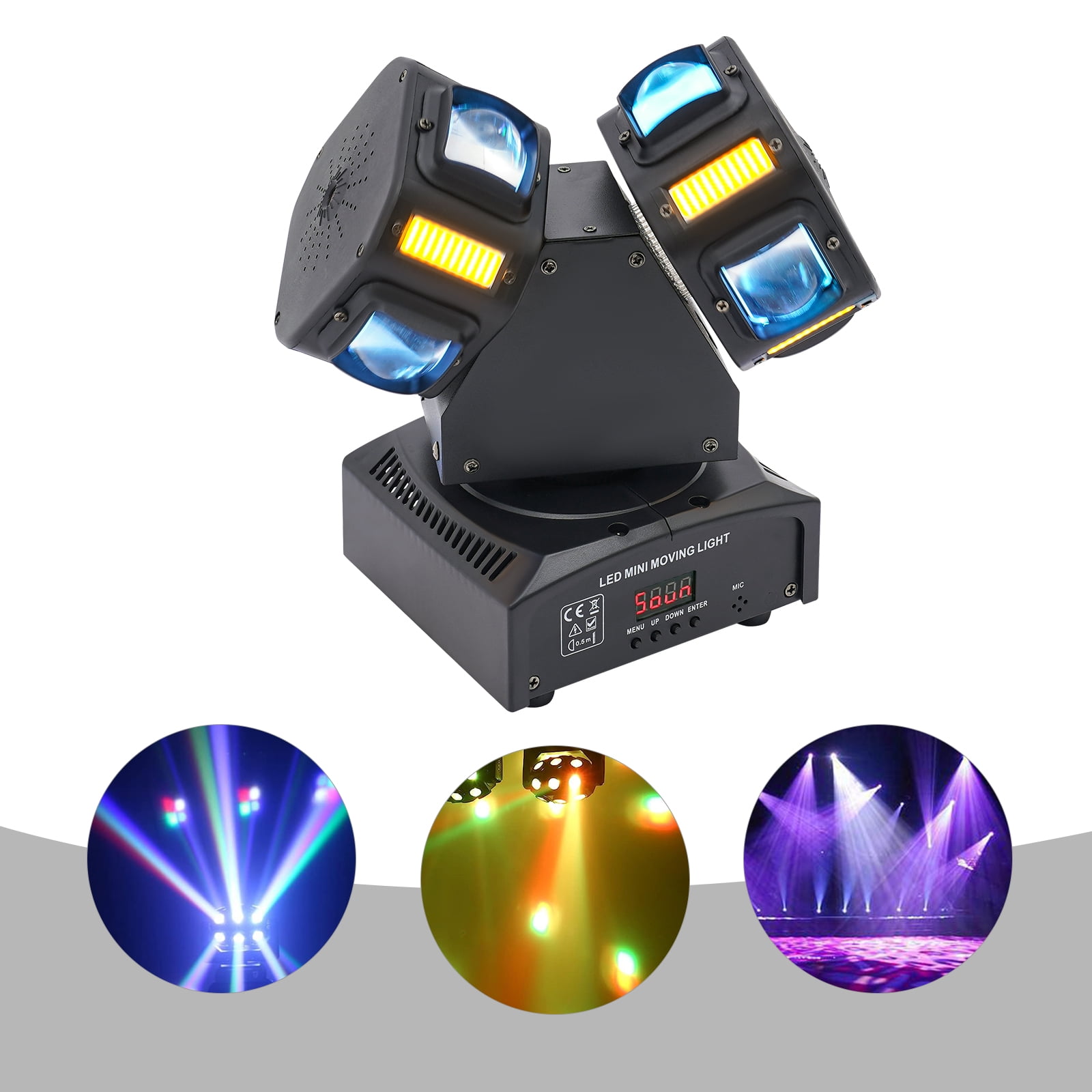 Wildnix RGB Stage Lights with High Precision Scanning, Adjustable Lighting Speed, DMX512 Control, Ideal for Parties and Events