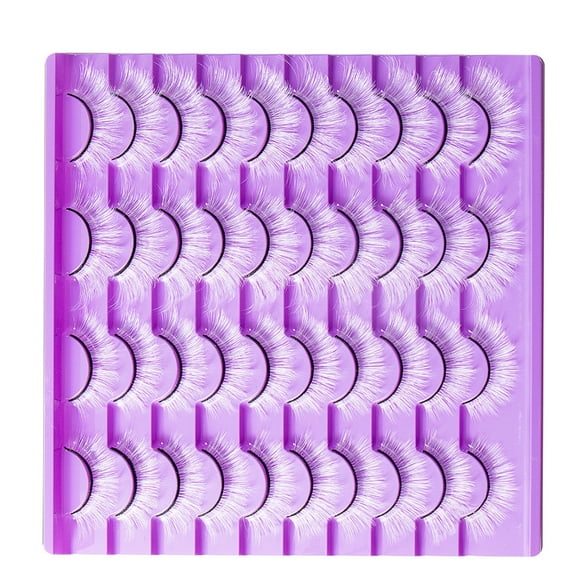 Aellinatey White False Eyelashes Anime Cosplay Makeup Natural Masquerade Party Eyelashes