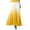 Yellow, variant on Yucgh Women's Gradient Pleated Maxi Skirt with Large Swing, A-line Floor Length Skirt, Casual Flowy Skirt with Elastic Waist,Black,L
