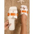 thumbnail image 1 of Women Snakeskin Embossed Braided Detail Flat Sandals, Elegant Summer Slide Sandals, 1 of 4