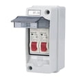 thumbnail image 3 of Distribution Box MCB Distribution  Box IP65 Waterproof 2 Way Flame Retardant MCB C Type Distribution Case Din Rail Power Distribution Enclosure for Outdoor Use, 3 of 8