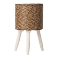 thumbnail image 2 of Cesta para plantas con soporte, maceta para exhibir, decoración del hogar, maceta estable, cesta para macetas, jardinera para sala de estar, Café 33x16cm 3 Patas, 2 of 8