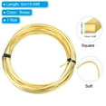 thumbnail image 2 of Uxcell Soft Brass Wire, 1 Roll 15Ga/1.5x1.5mm 6m/19.69ft Square Craft Wire, Brass, 2 of 5