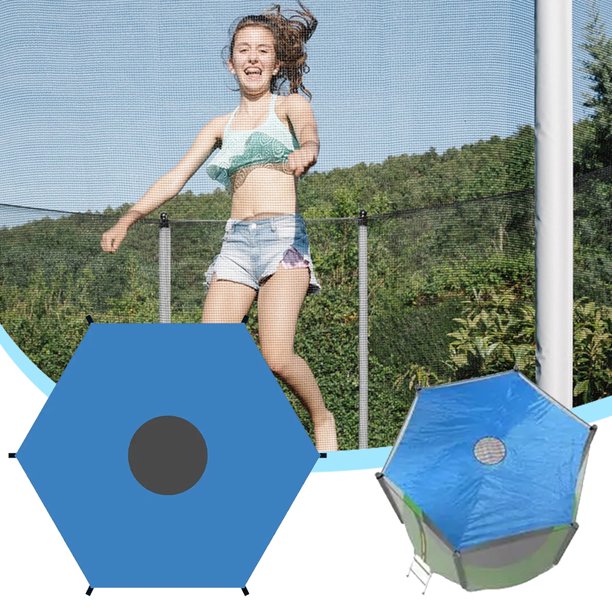 Cubierta de trampolín de 6/10 Fuertes de la protección solar Cubierta del trampolín Trampolines Sunshade Accesorios para patio trasero al aire libre Playground