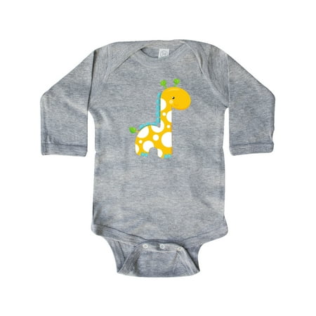

Inktastic Cute Giraffe Little Giraffe Yellow Giraffe Gift Baby Boy or Baby Girl Long Sleeve Bodysuit