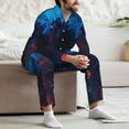 thumbnail image 7 of Sikiie Spooky Halloween Night Scene Mens Pajama Set, Soft Warm Long Sleeve Sleepwear, Cozy Button-Down Pjs for Men-XX-Large, 7 of 7