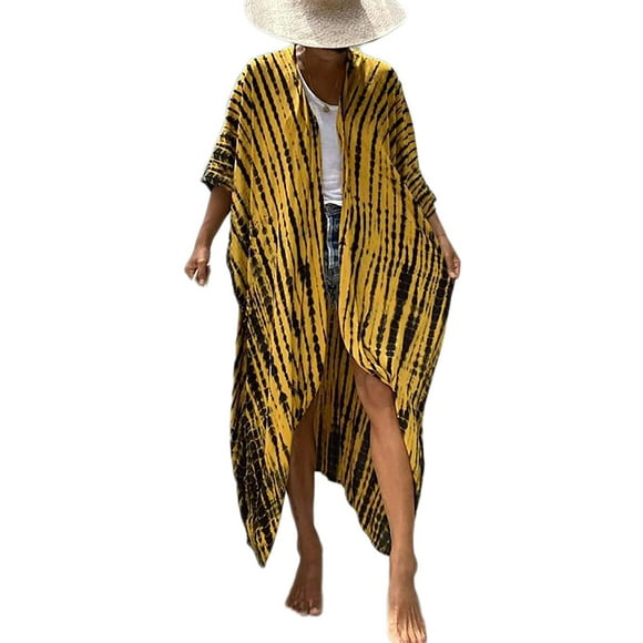 Bsubseach Women Long Beach Swimsuit Cover Ups Sexy Bikini Beach Kimono Cardigan